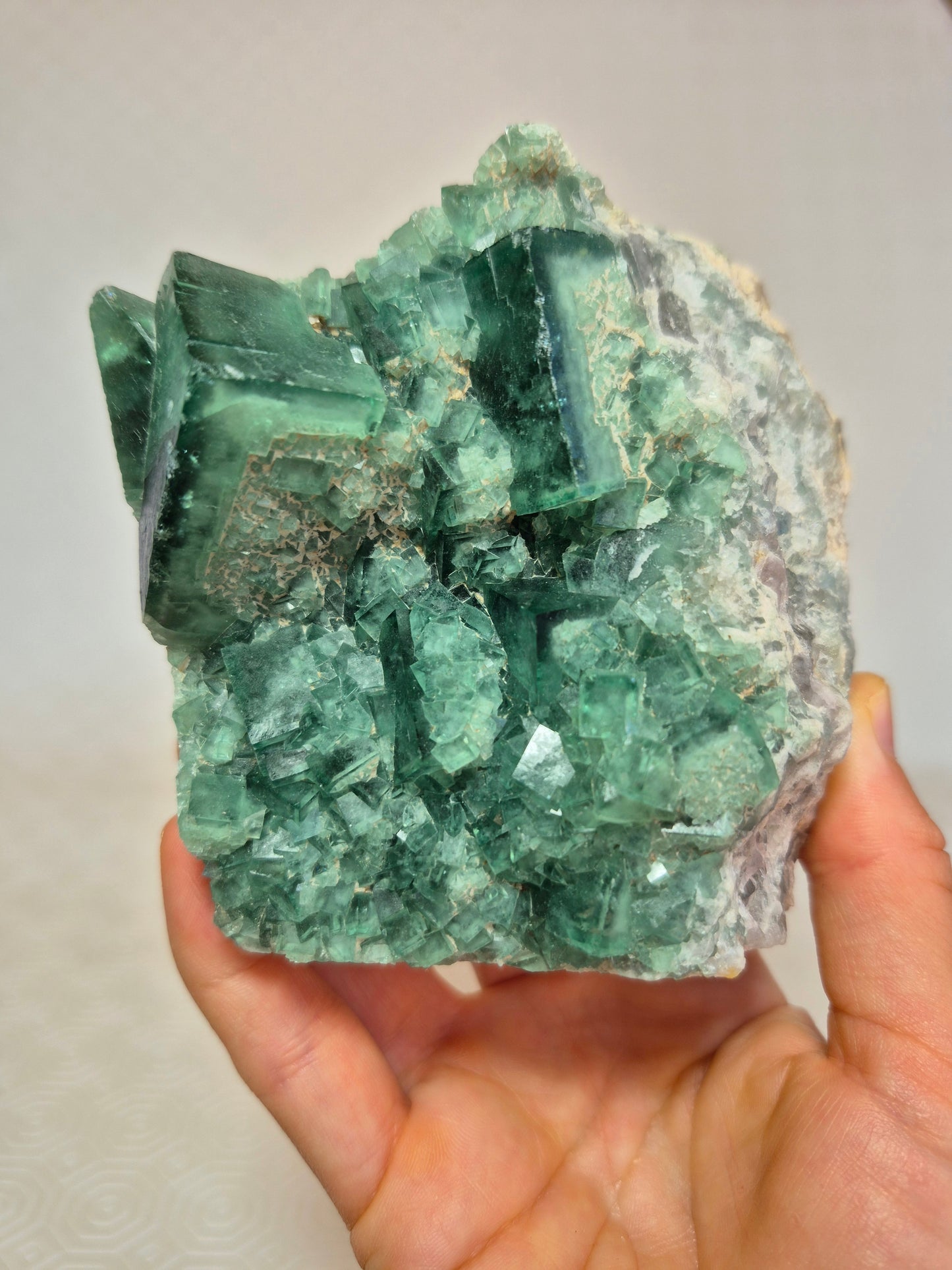 Fluorite cubica verde