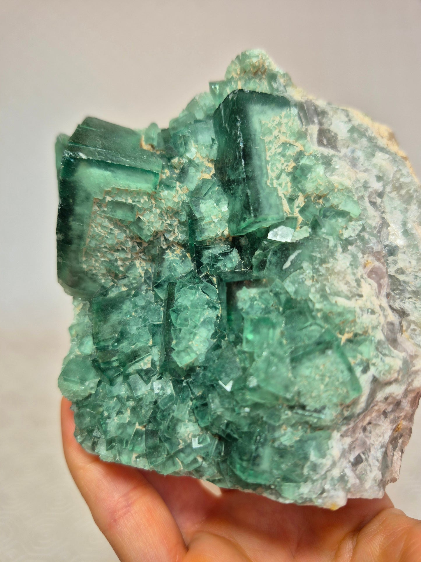 Fluorite cubica verde