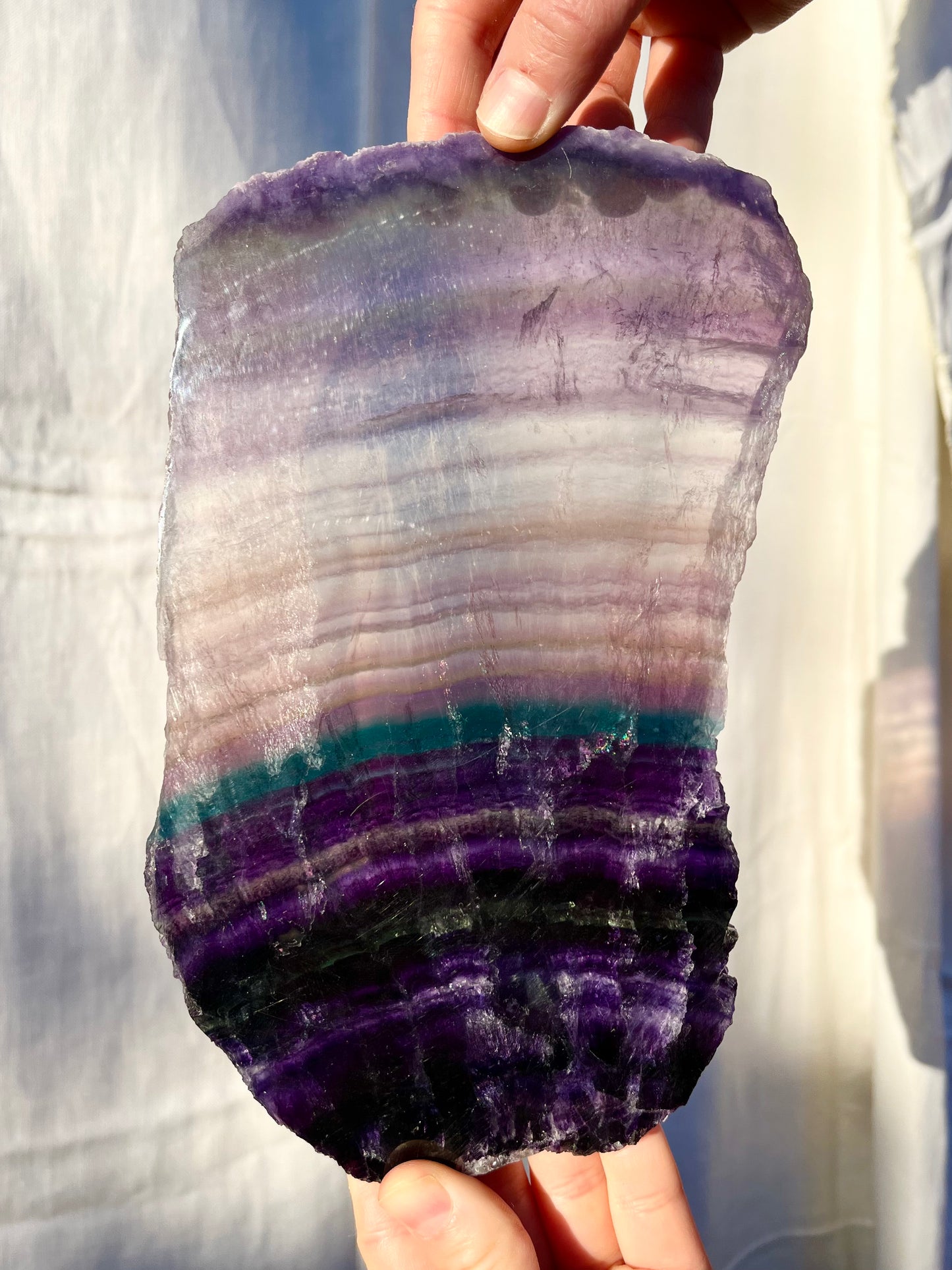 Fetta in fluorite arcobaleno