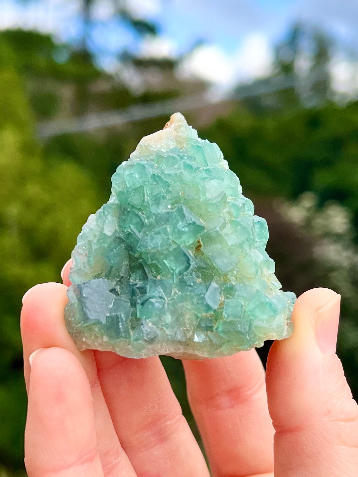 Fluorite cubica verde