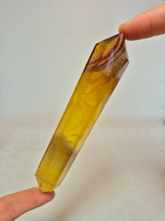Doppia punta in Fluorite gialla