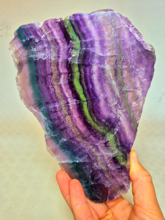 Fetta di Fluorite Arcobaleno