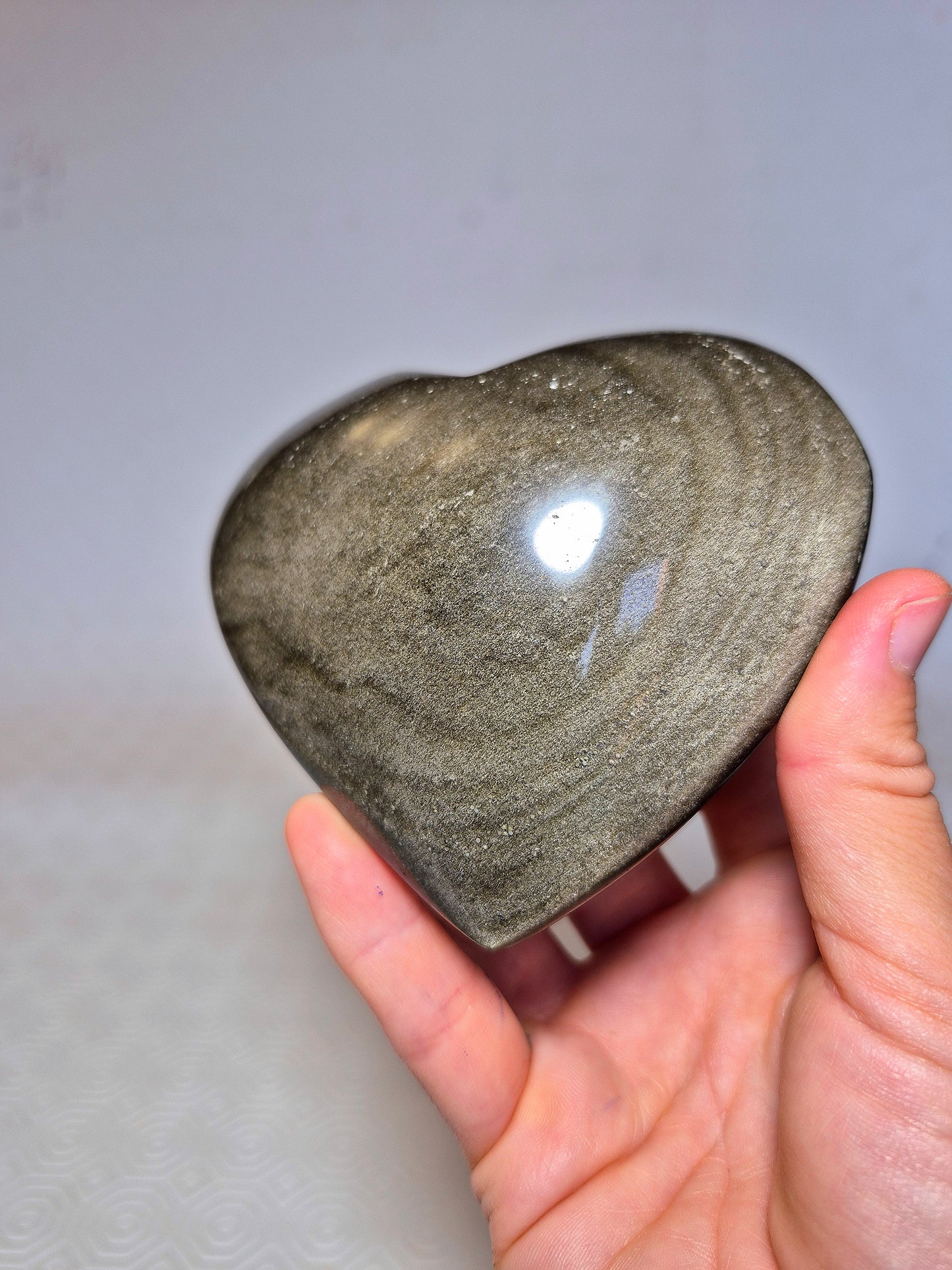 Cuore in Ossidiana Dorata