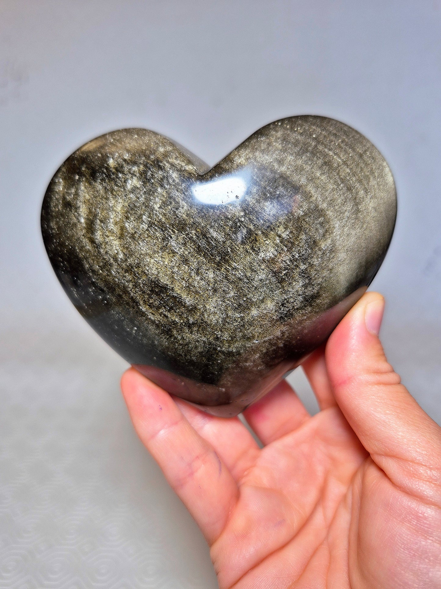 Cuore in Ossidiana Dorata