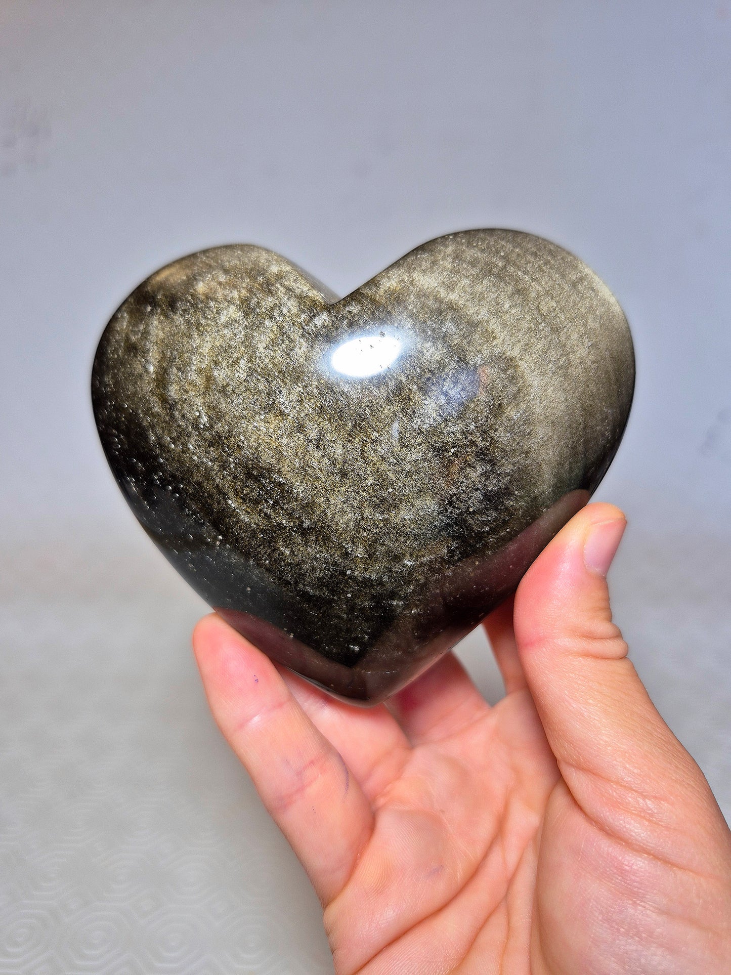 Cuore in Ossidiana Dorata