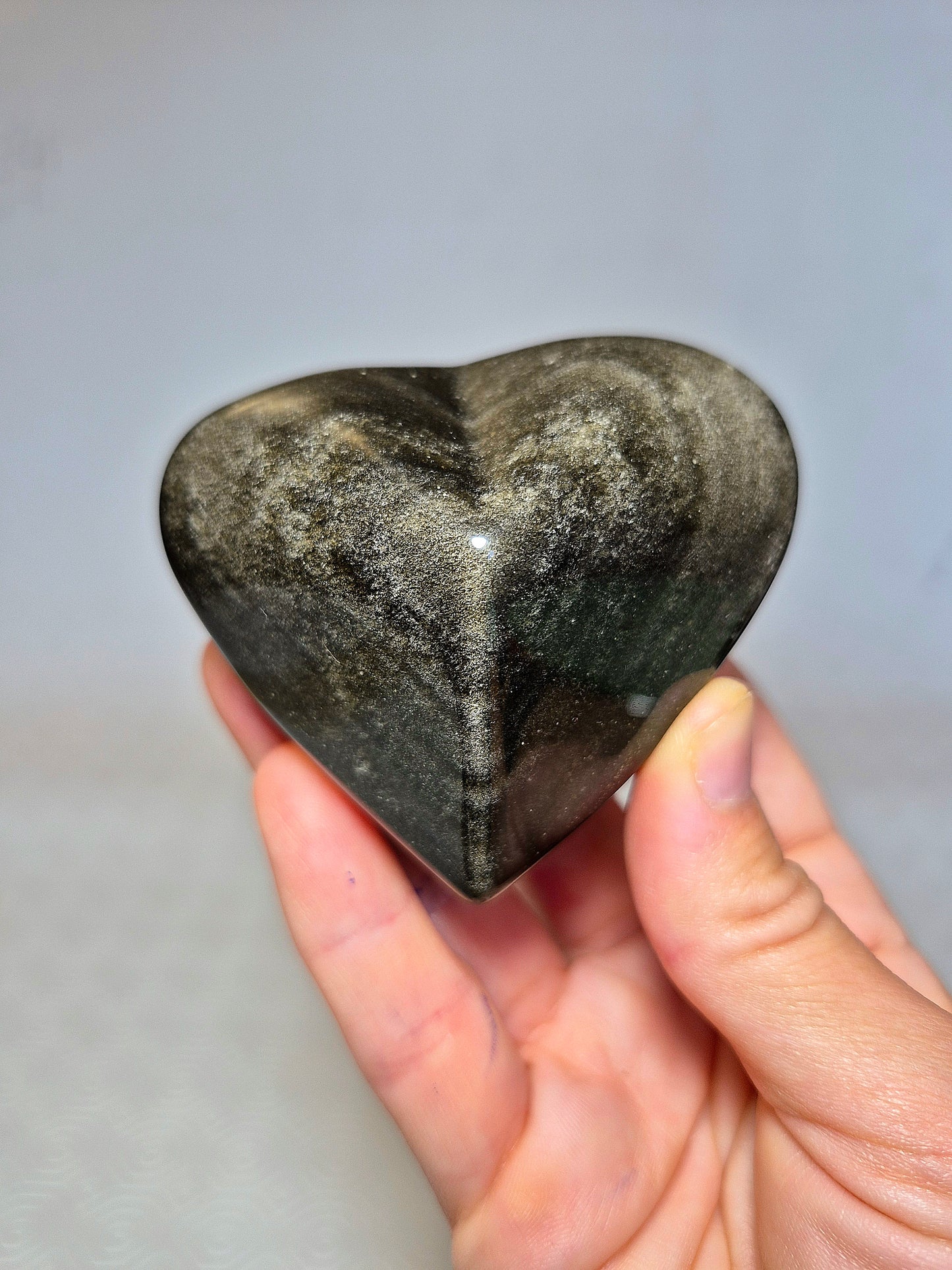 Cuore in Ossidiana Dorata