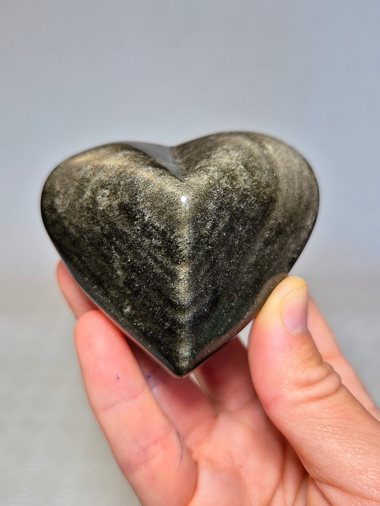 Cuore in Ossidiana Dorata