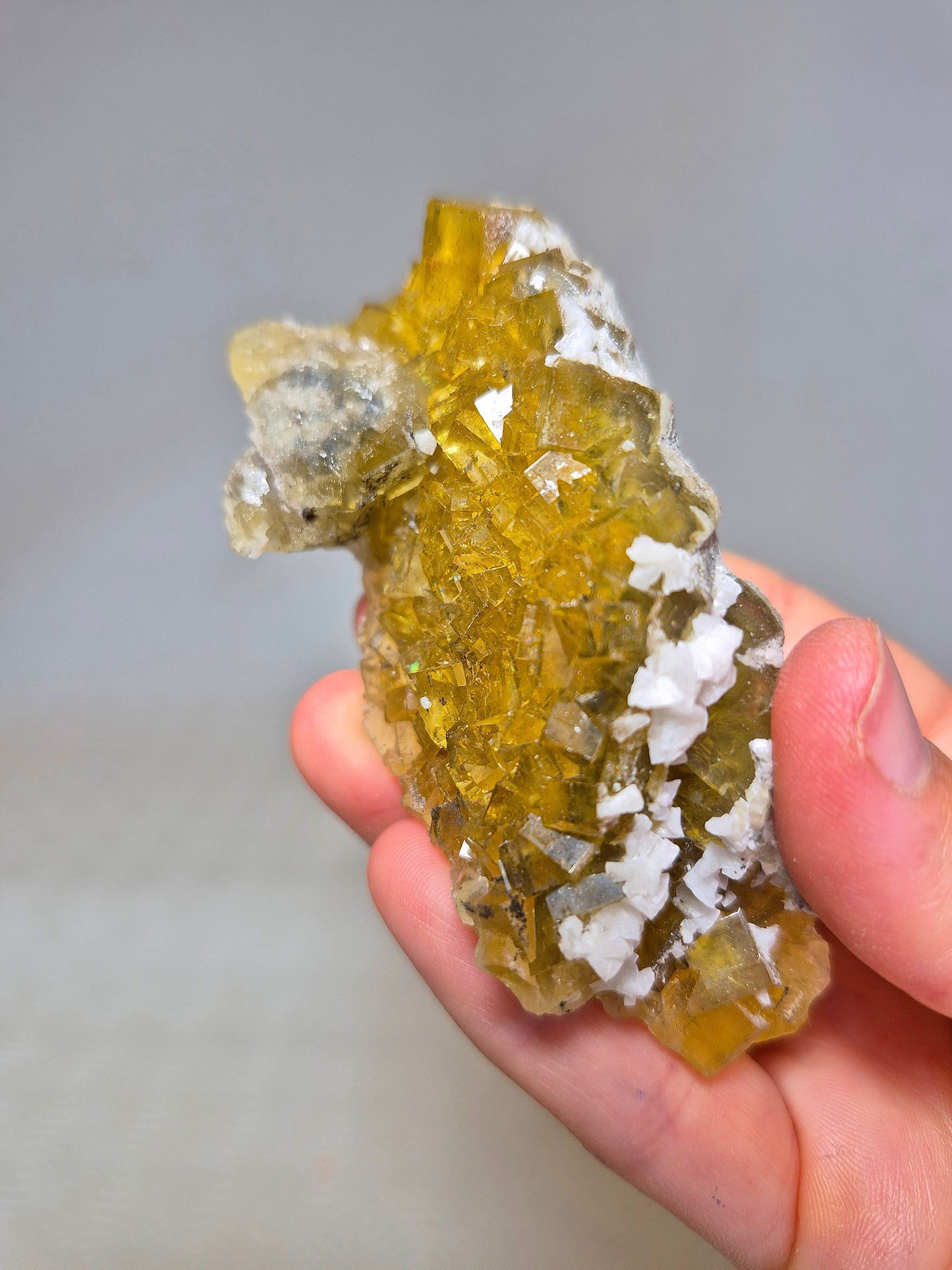 Fluorite Cubica Gialla con Dolomite