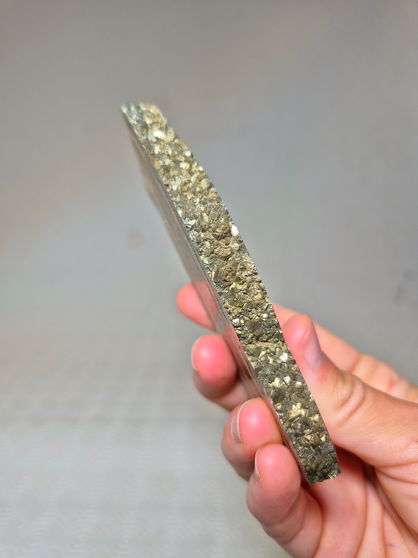 Fetta di Barite con Pirite Ottaedrica