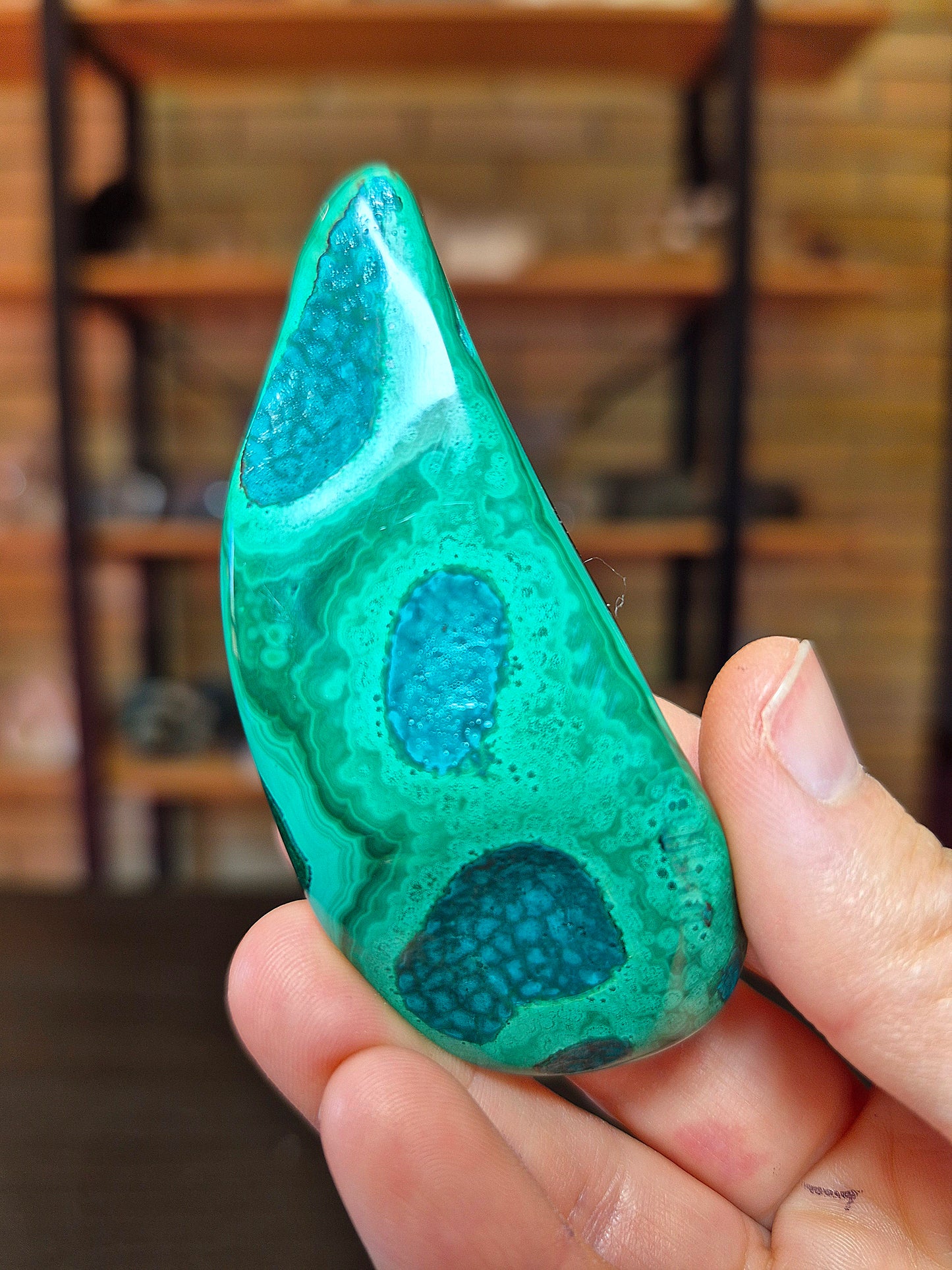 Forma Libera Malachite e Crisocolla